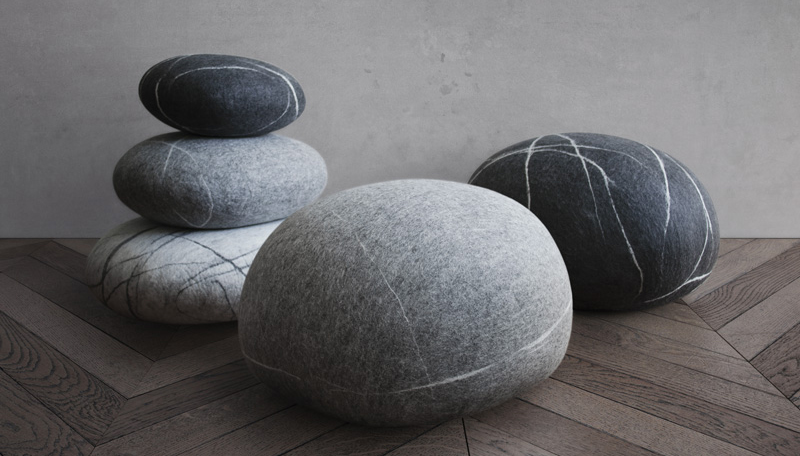 100% Wool Rock Pillows are as Soft and Light as Feathers