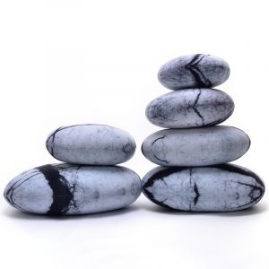 Large Stuffed Rock Stone Pebble Living Pillows Floor Cushions Throw Toy set  of 7